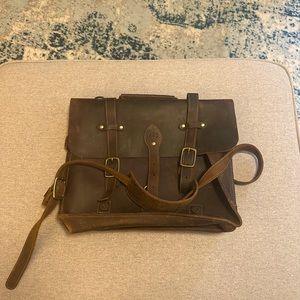 Portland Leather Goods XL Messenger Bag in Brown Leather MiUSA